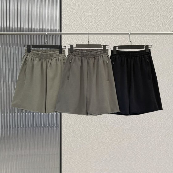Fear of God Essentials Side Zip Frayed Hem Sweat Shorts